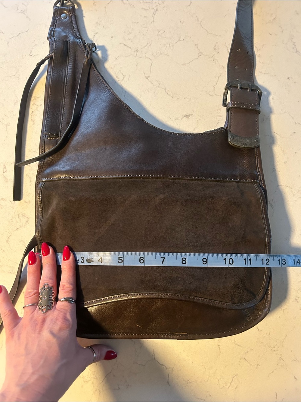 EUC WE THE FREE Roots Revival Sling Shoulder Crossbody Bag in Espresso - Picture 14 of 16